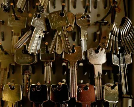 Viele Schlüsselrohlinge